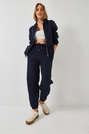 Bianco Lucci Women's Hoodie and Pocket Cardigan Set - Mbhs015 60601015