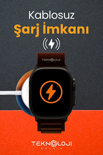 Teknoloji Gelsin Watch 8 Ultra Smart Watch Akıllı Saat 45mm 1.99inc 3 Tuş Aktif Saatten Konuşma Türkçe Dil