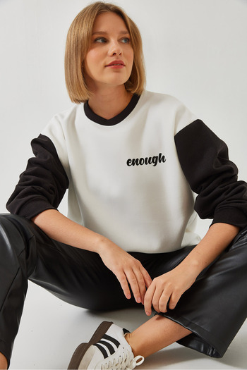 Bianco Lucci Women's Printed Piece Sweatshirt 60351255