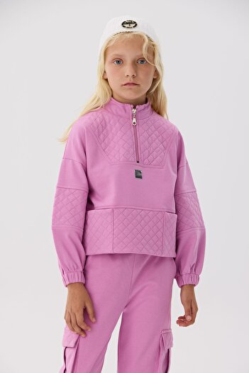 Tyess BG Store Girl's Pink Tracksuit Top