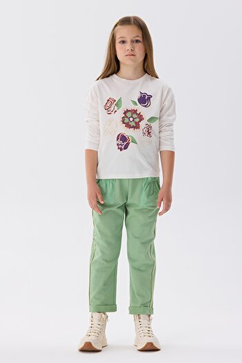 Tyess Bg Store Girl's Ecru T-Shirt