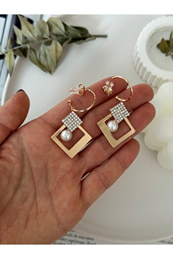 HERCY Xuping Rose-gold Plated Zircon Stone Dangle Earrings