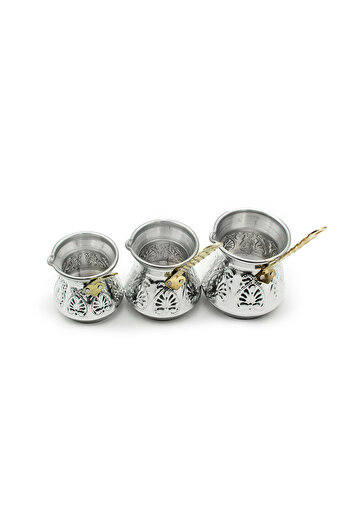 ANTEPSEPETİ Aluminum Embroidered Coffee Cotton Set