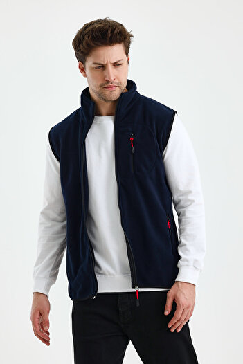 monox Men's Full Zipper Sports Fleece Vest