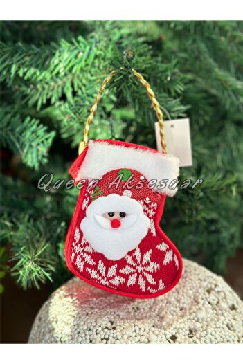 QUEEN AKSESUAR Christmas Luxury Collection Tree Decoration Gift Box with Lid - Santa Claus Tree Decorated