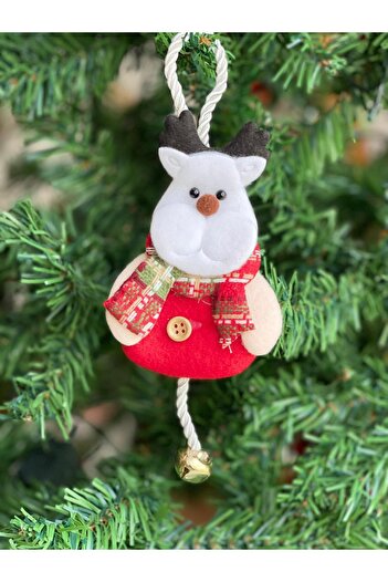 QUEEN AKSESUAR Imported Luxury Collectable Christmas Tree Ornament Christmas Deer with Bell 3D Toy Deer Decor Tree