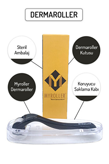 Myroller Dermaroller 0.50mm Disinfectant Gift Titanium 540 Needlework Derma Roller