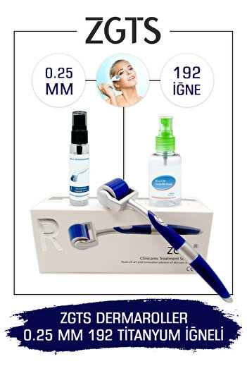 Zgts Blue Line Dermaroller 0.25mm Titanium 192 Needle Derma Roller