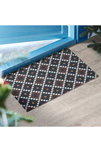 IKEA SEKRETESS 40x60 cm Çok Renkli Kaymaz Kaydırmaz Tabanlı Kapı Önü Paspas