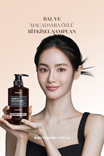 Kundal Kırılma Karşıtı Besleyici Bakım Şampuanı KUNDAL Honey & Macadamia Nature Shampoo 500ml Baby Powder