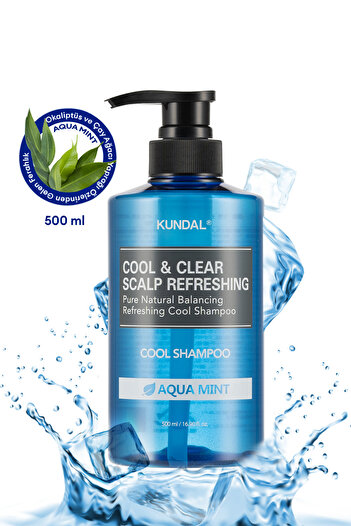 Kundal Canlandıcı Ve Ferahlatıcı Saç Bakım Şampuanı Cool & Clear Scalp Refreshing 500ml (AQUA MİNT)