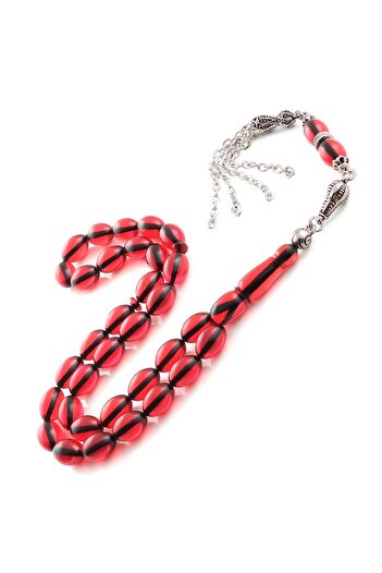 TESBİHCİBABA Beyzi Cut Red Fire Ring Prayer Beads