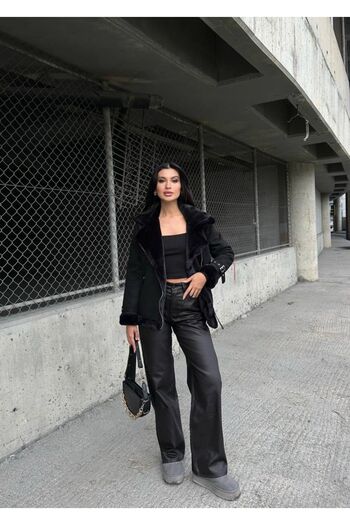MyBella New Season Imported Suede Coat Trench Coat