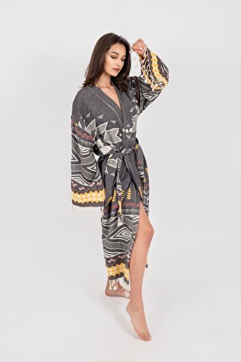 bazaar-turkey all you need Unisex 100% Cotton Tie-Up Peshtemal Bathrobe
