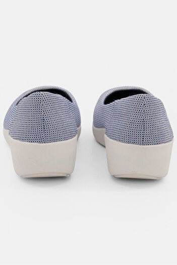 Fitflop Women Slip On Micro Check Flats, Blue Combo