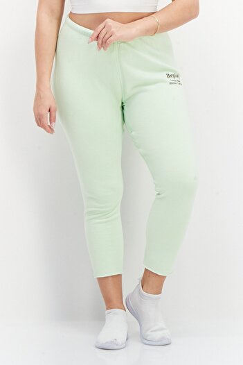 Replay Women Regular Fit Brand Logo Sweatpants, Mint Green