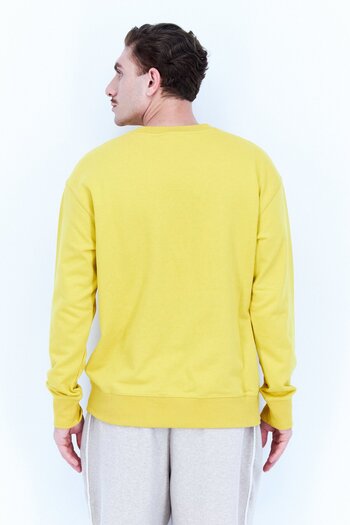 New Balance Men Relaxed Fit Long Sleeve Outdoor Sweatshirts, Yellow