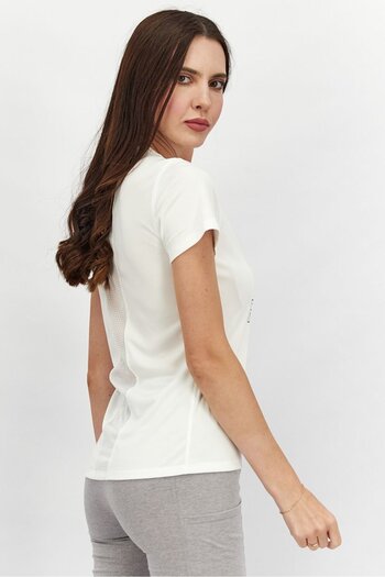 Reebok Women Sportswear Fit Short Sleeves Training Top, White