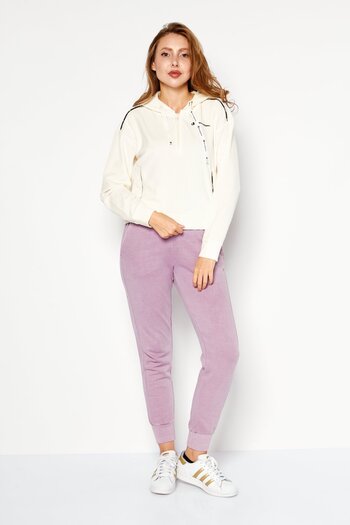Champion Women Sportswear Fit Outdoor Hooded Sweatshirt, Off White