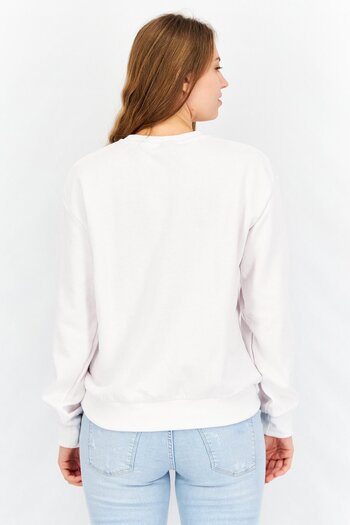 UMBRO Women Sportswear Fit Long Sleeve Training Sweatshirt, White