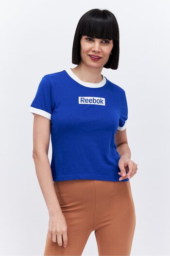 Reebok Women Sportswear Fit Short Sleeves Outdoor Top, Blue