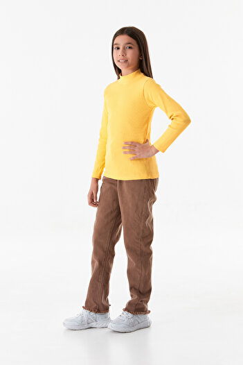 Fulla Moda Fitilli Dik Yaka Kız Çocuk Body