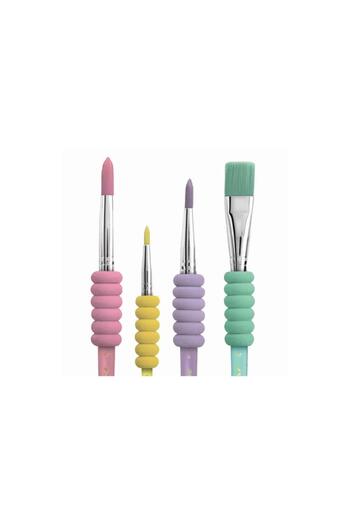 Faber Castell Fırça Seti 4'lü Paket 4-8-10-12 Numara Faber Castell Fırça Seti 4'lü Paket Pastel Seri