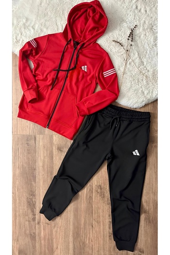 PAN Zippered Hooded Tracksuit Set