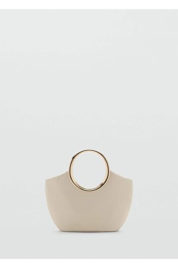 MANGO Woman Tasche mit metallischen Details