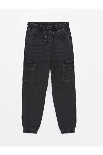 LC Waikiki Black Elastic Waist Boys' Jogger Jean Trousers