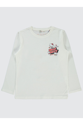 Hello Kitty 6-9 Years Girl's Ecru Sweatshirt