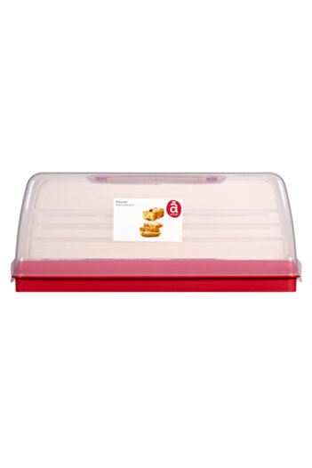 CURVER ,Rectangular Tart Box,High,with lid,Red,34CM