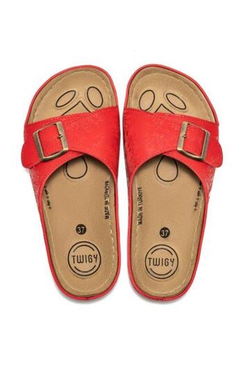 Twigy Red Dildar Women's Slippers - Size 36/40