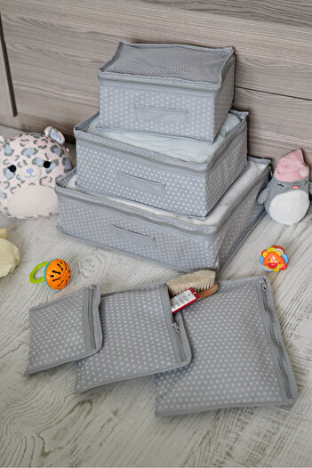 Serstil 6 Piece Baby Care Bag - Polka Dot