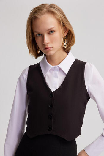 Touché Privé SEDEF BUTTON DETAILED VEST