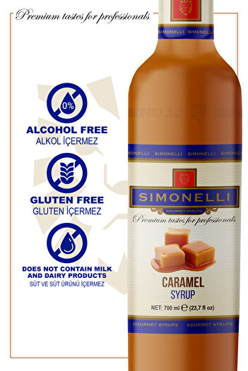 Simonelli Kahve Ve Kokteyl Şurubu Karamel Aromalı 700 ml Pompa Hediyeli