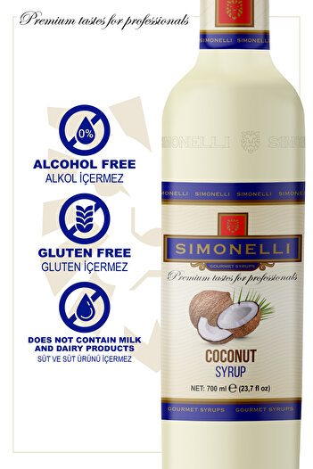 Simonelli Kahve Ve Kokteyl Şurubu Hindistan Cevizi Aromalı 700 ml Pompa