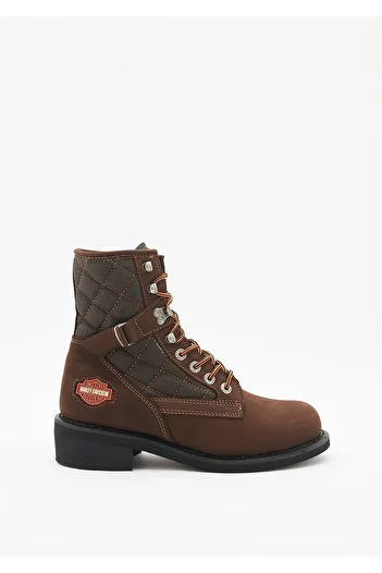Harley Davidson Νέες ανδρικές μπότες Nubuck σε σκούρο καφέ χρώματος Worker