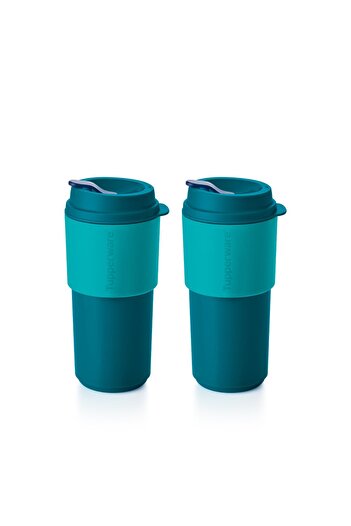 Tupperware Blue 490 ml - 2-Piece All with Me Water Bottle and Flask