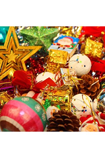 Sole New Year's Pine Tree Ornament Mixed Christmas Tree Ornament 12 Pieces 3 cm