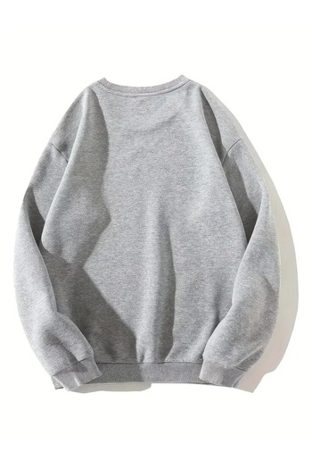 PALPİTO Жіночий сірий логотип La з принтом на велосипедному комірі Oversize Sweatshirt
