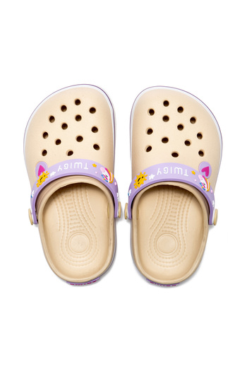 Twigy Beige Colored Seli Kids Sabo Slippers - 25/30
