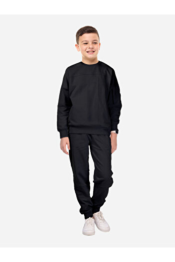 Victor and Jane By Styli Solid Round Neck Sweatshirt & Joggers Sets