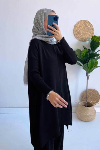 Ka Hijab Mira Mercerized Hijab Tunic - Black