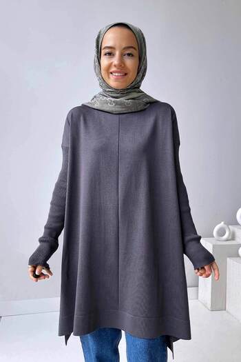 Ka Hijab Mira Mercerized Hijab Tunic - Smoked