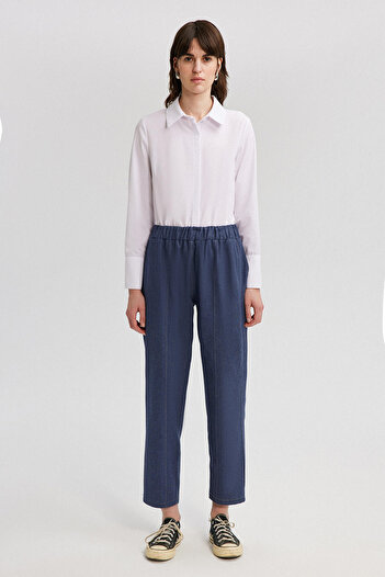 Touché Privé Linen Textured - Elastic Waist Trousers