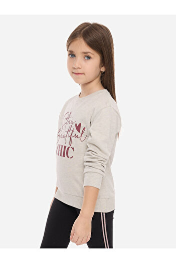 Victor and Jane By Styli Glitter Printed Round Neck Sweatshirt