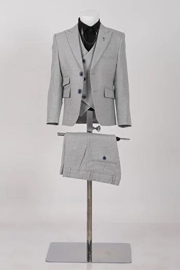 Doctor junior Boy's Slim Fit Bird Eye Suit - No Shirt Mnvs2285