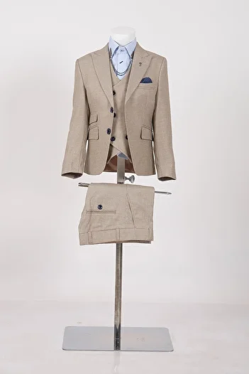 Doctor junior Bird Eye Slim Fit Boy Suit/Without Shirt_Mnvs2285