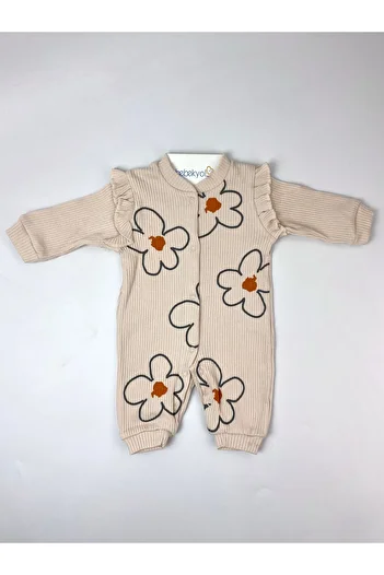 bebekyol Floral Printed 3-Piece Baby Girl Jumpsuit
